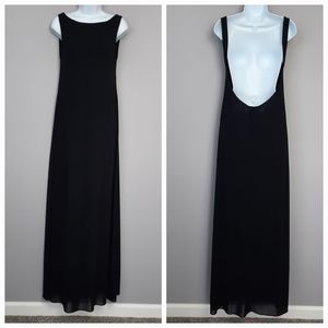Vintage Cache Black Backless Formal Maxi Dress size 12